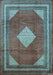 Medallion Light Blue Traditional Rug, tr1626lblu