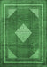 Medallion Emerald Green Traditional Rug, tr1626emgrn