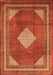 Serging Thickness of Machine Washable Medallion Orange Traditional Area Rugs, wshtr1626org
