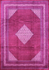 Medallion Pink Traditional Rug, tr1626pnk