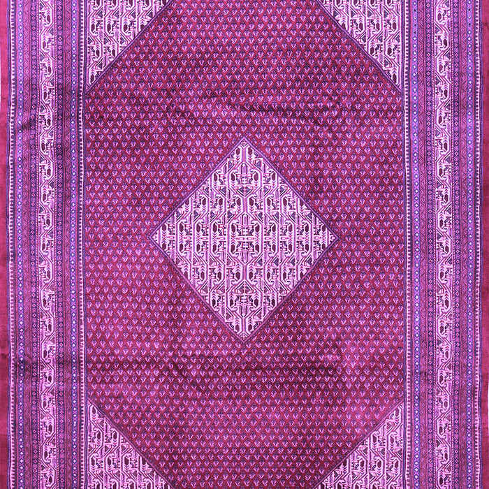 Machine Washable Medallion Purple Traditional Area Rugs, wshtr1626pur