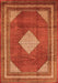 Medallion Orange Traditional Rug, tr1626org