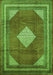 Medallion Green Traditional Rug, tr1626grn