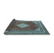 Sideview of Medallion Light Blue Traditional Rug, tr1626lblu