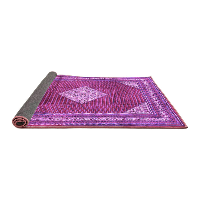 Sideview of Medallion Purple Traditional Rug, tr1626pur