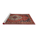 Sideview of Machine Washable Traditional Dark Almond Brown Rug, wshtr1627