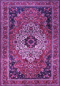 Medallion Purple Traditional Rug, tr1627pur