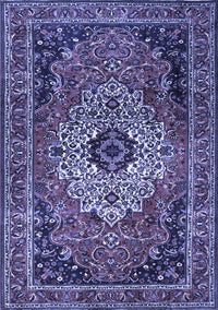 Medallion Blue Traditional Rug, tr1627blu