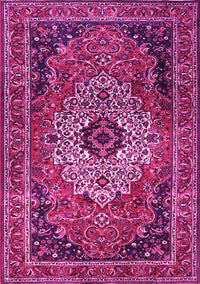 Medallion Pink Traditional Rug, tr1627pnk