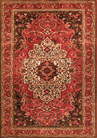 Medallion Orange Traditional Rug, tr1627org