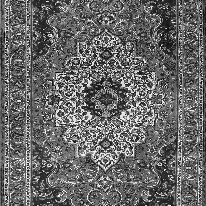 Serging Thickness of Machine Washable Medallion Gray Traditional Rug, wshtr1627gry