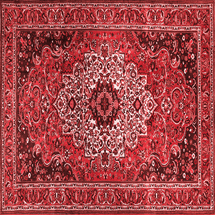 Medallion Red Traditional Rug, tr1627red