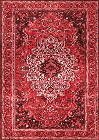 Medallion Red Traditional Rug, tr1627red