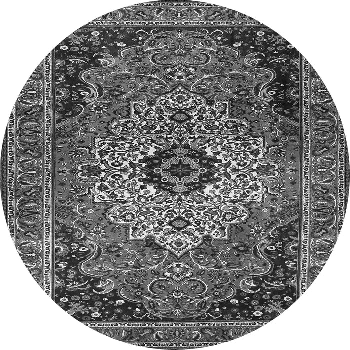 Square Medallion Gray Traditional Rug, tr1627gry