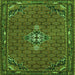 Serging Thickness of Persian Green Traditional Rug, tr1628grn