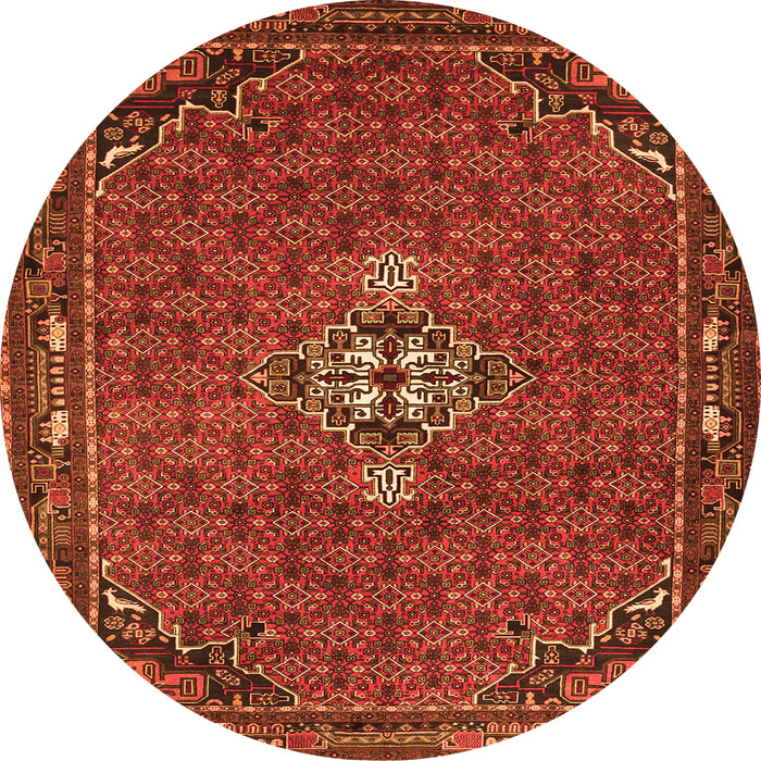 Square Persian Orange Traditional Rug, tr1628org