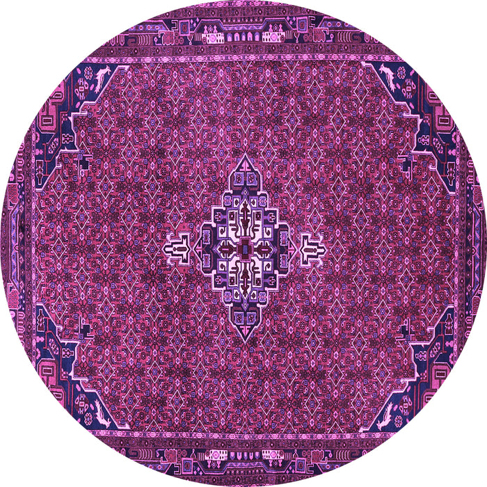 Round Persian Purple Traditional Rug, tr1628pur