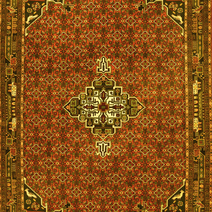 Machine Washable Persian Yellow Traditional Rug, wshtr1628yw