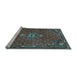 Sideview of Machine Washable Persian Light Blue Traditional Rug, wshtr1628lblu