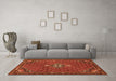 Machine Washable Persian Orange Traditional Area Rugs in a Living Room, wshtr1628org