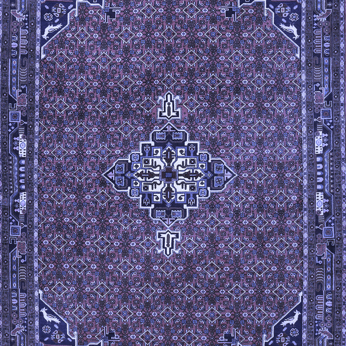 Machine Washable Persian Blue Traditional Rug, wshtr1628blu