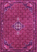 Machine Washable Persian Pink Traditional Rug, wshtr1628pnk