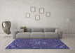 Machine Washable Persian Blue Traditional Rug in a Living Room, wshtr1628blu