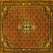 Square Persian Yellow Traditional Rug, tr1628yw