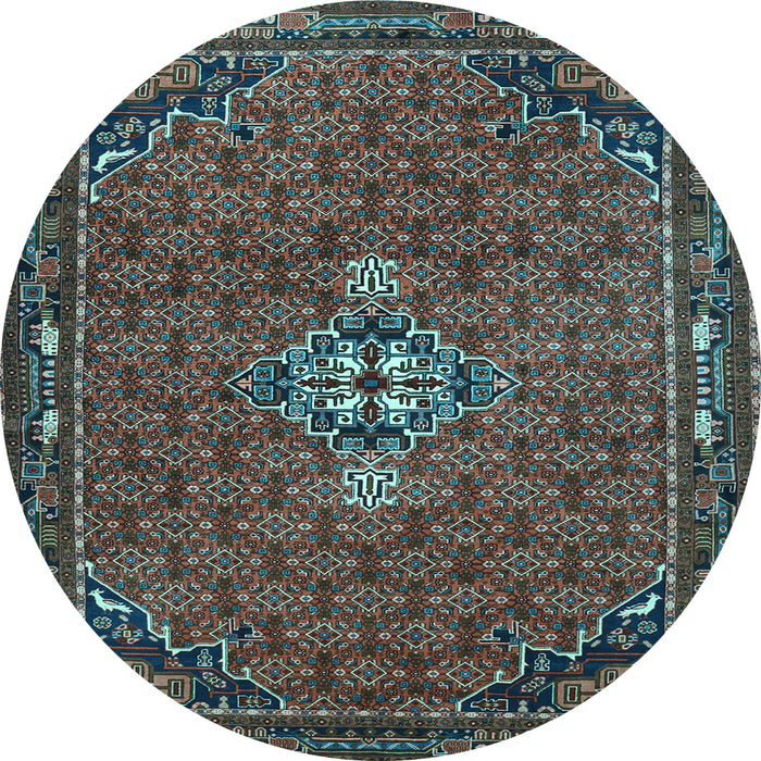 Round Persian Light Blue Traditional Rug, tr1628lblu