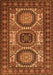 Serging Thickness of Machine Washable Persian Orange Traditional Area Rugs, wshtr1629org