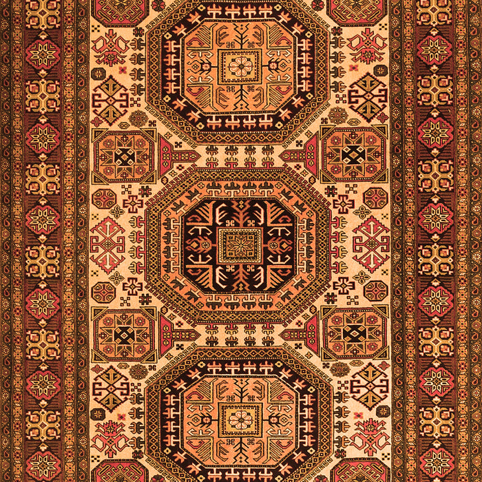 Serging Thickness of Machine Washable Persian Orange Traditional Area Rugs, wshtr1629org