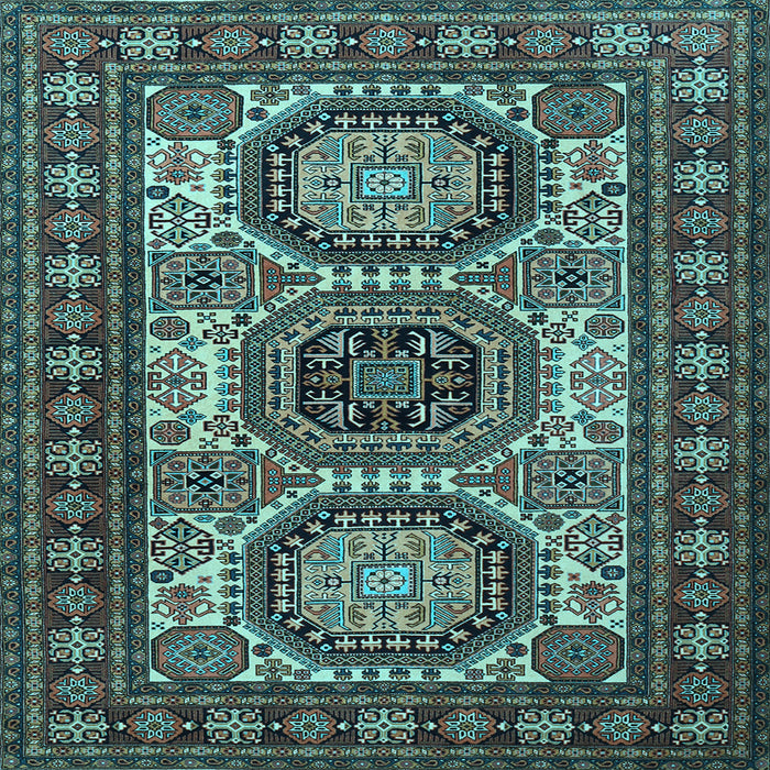 Square Persian Light Blue Traditional Rug, tr1629lblu