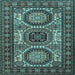 Square Persian Light Blue Traditional Rug, tr1629lblu