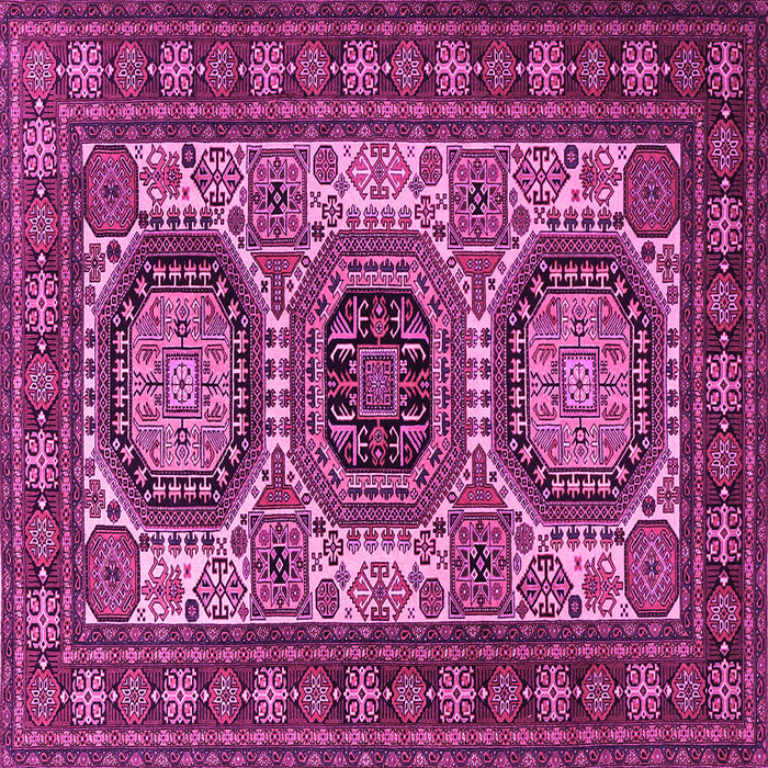 Square Persian Pink Traditional Rug, tr1629pnk