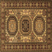 Square Persian Brown Traditional Rug, tr1629brn