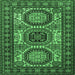 Square Persian Emerald Green Traditional Rug, tr1629emgrn