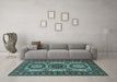 Machine Washable Persian Light Blue Traditional Rug in a Living Room, wshtr1629lblu