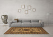 Machine Washable Persian Brown Traditional Rug in a Living Room,, wshtr1629brn