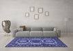 Machine Washable Persian Blue Traditional Rug in a Living Room, wshtr1629blu