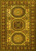 Machine Washable Persian Yellow Traditional Rug, wshtr1629yw