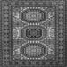 Round Machine Washable Persian Gray Traditional Rug, wshtr1629gry