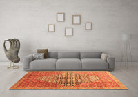 Machine Washable Persian Orange Traditional Rug, wshtr162org