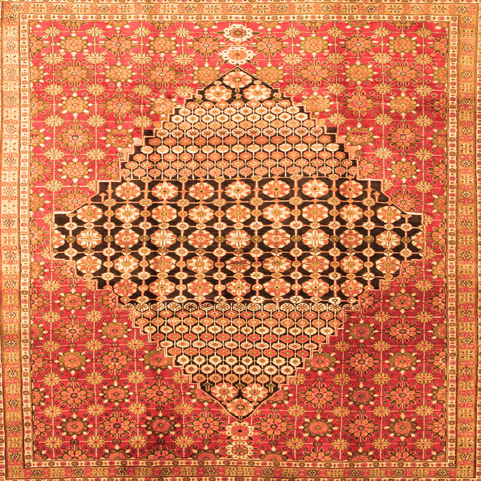 Serging Thickness of Persian Orange Traditional Rug, tr162org