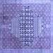 Square Persian Blue Traditional Rug, tr162blu