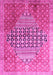 Machine Washable Persian Pink Traditional Rug, wshtr162pnk