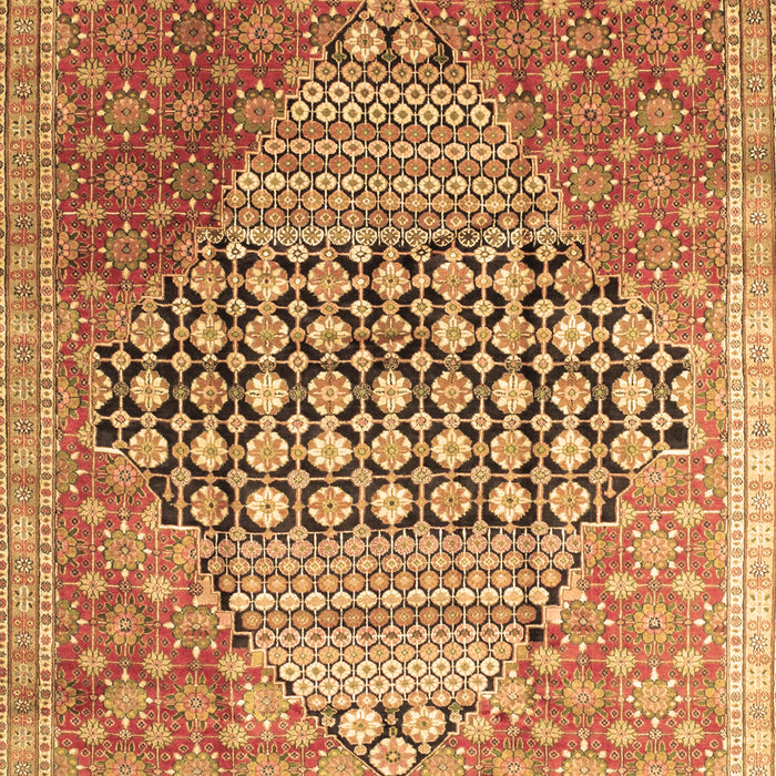 Machine Washable Persian Brown Traditional Rug, wshtr162brn
