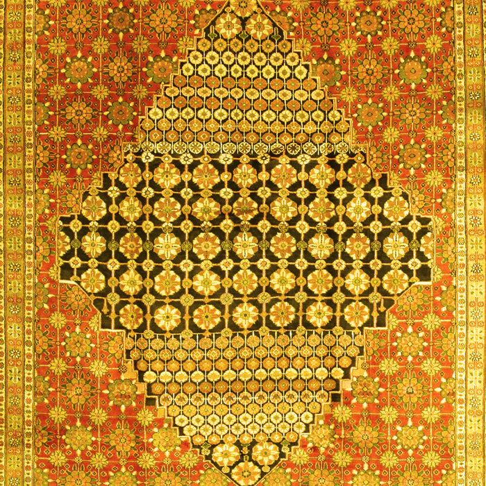 Machine Washable Persian Yellow Traditional Rug, wshtr162yw