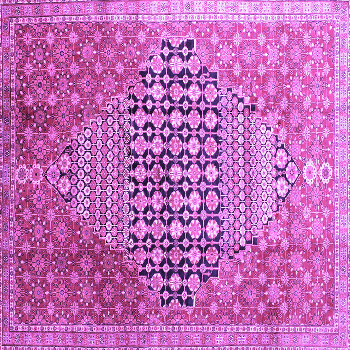 Square Machine Washable Persian Purple Traditional Area Rugs, wshtr162pur