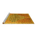 Sideview of Machine Washable Persian Yellow Traditional Rug, wshtr162yw