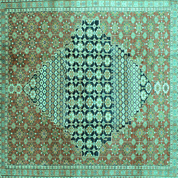 Square Persian Turquoise Traditional Rug, tr162turq